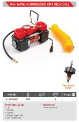 DHT D12070002 12 V Çift Pistonlu Mini Hava Kompresörü