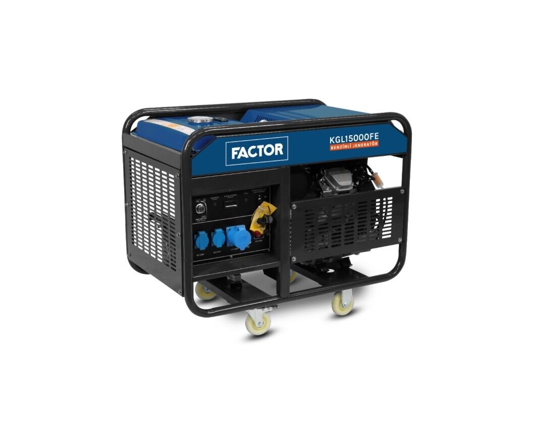Factor KGL15000FE Benzinli Jeneratör 15 Kva Monofaze 220v