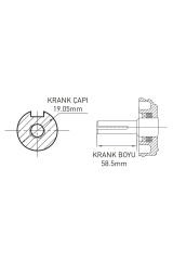 Kama By Reis KGL210MH 7hp Kamalı İpli Benzinli Motor