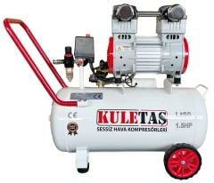Kuletaş 1.5 Hp 8 Bar 50 LT Süper Sessiz Yağsız Hava Kompresörü