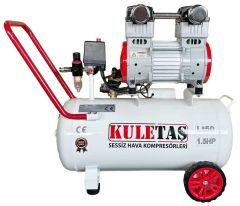 Kuletaş 1.5 Hp 8 Bar 50 LT Süper Sessiz Yağsız Hava Kompresörü