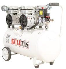 Kuletaş 2 Hp 8 Bar 60 LT Süper Sessiz Yağsız Çift Motor