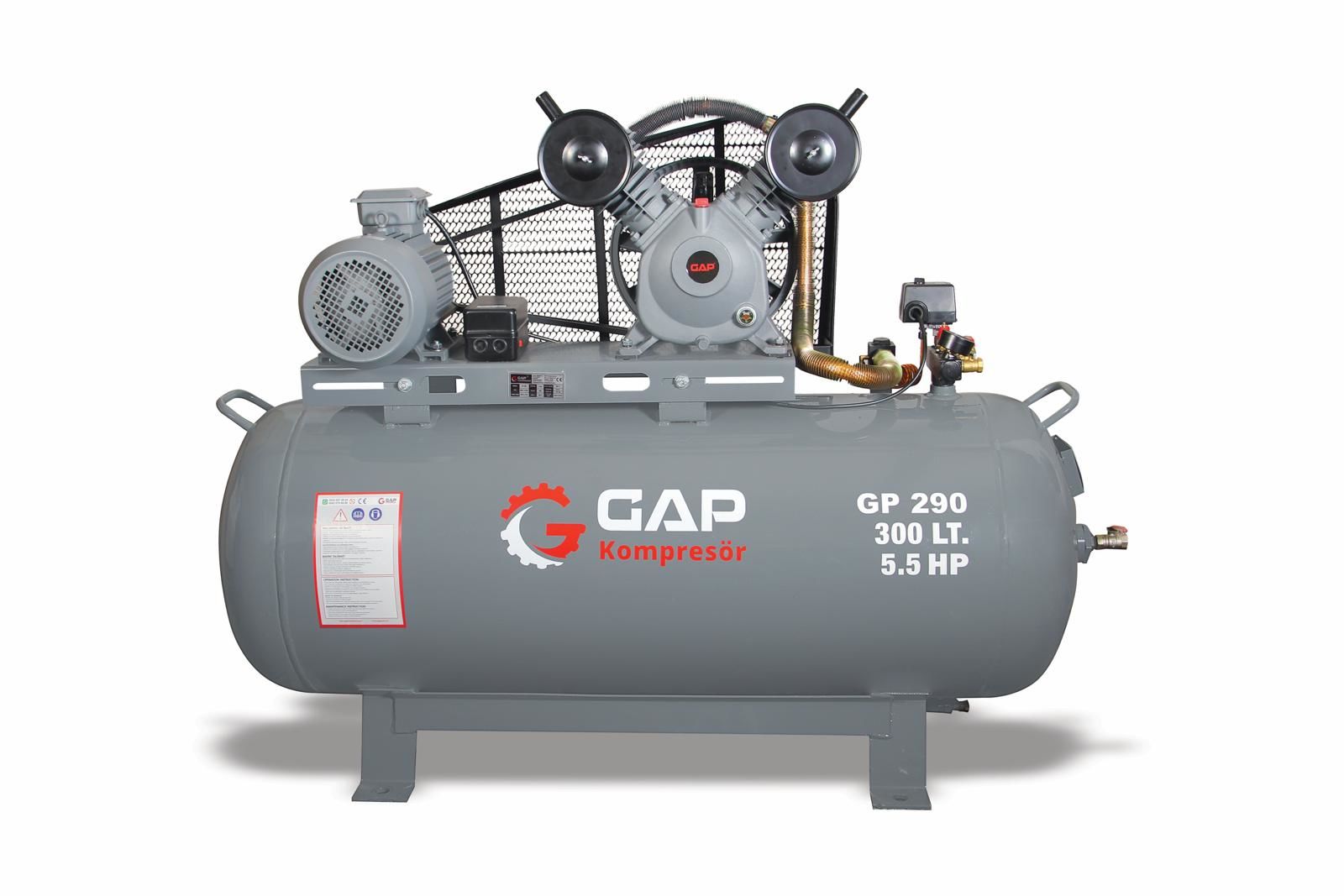 GAP Kompresör GP290 300 Litre 8 Bar 5,5 HP Hava Kompresörü