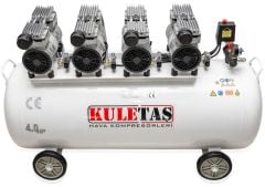 Kuletaş 4 Hp 8 Bar 200 LT Süper Sessiz Yağsız Hava Kompresörü