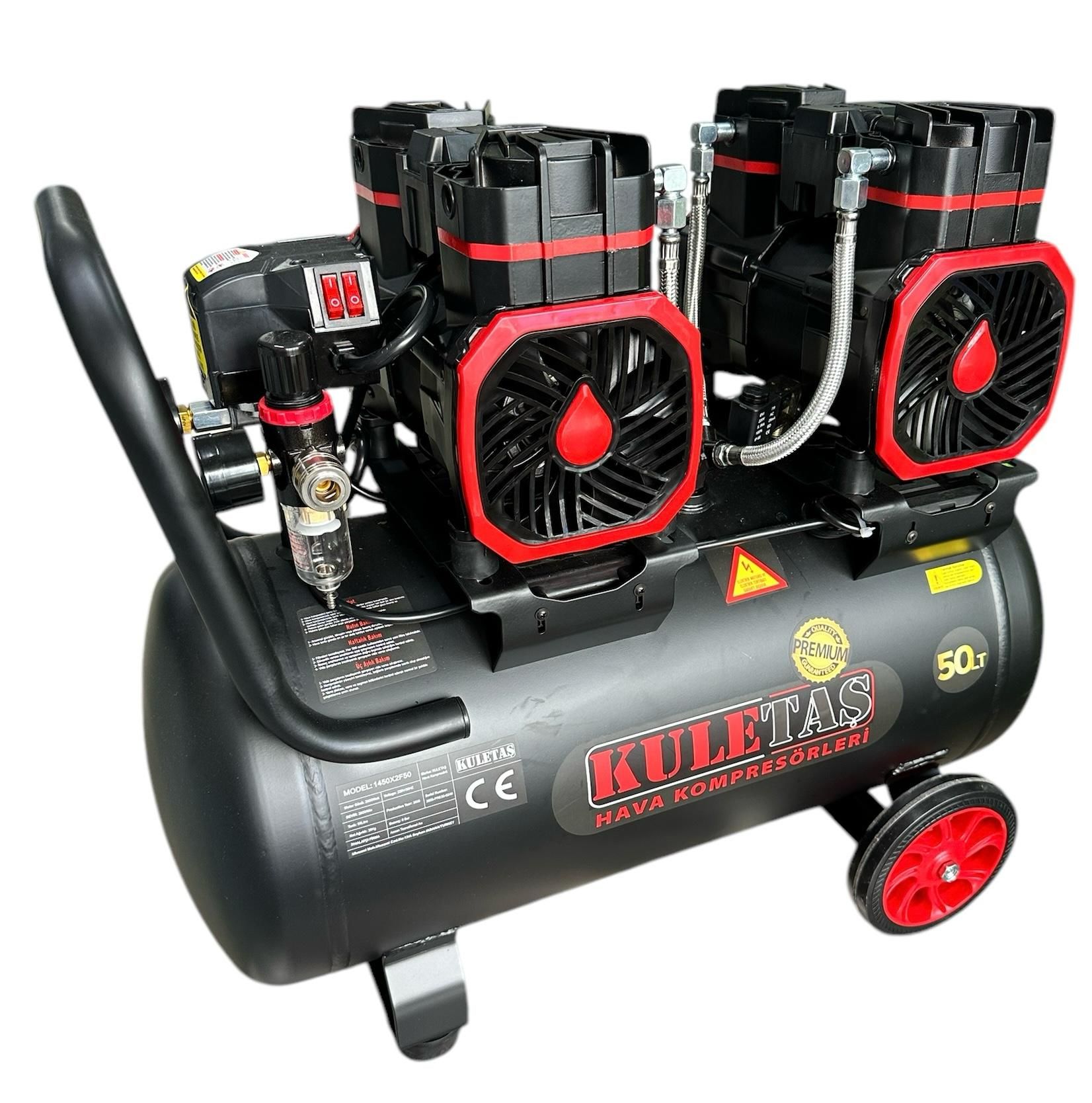 Kuletaş Premium 50 Litre Sessiz Yağsız Hava Kompresörü 4 Hp