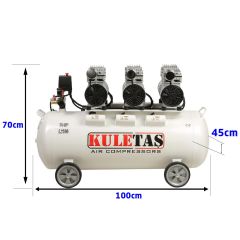 Kuletaş Süper Sessiz Yağsız Kompresör 100 Lt