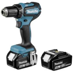 Makita DDF485RTJ Çift Akülü Şarjlı Darbesiz Matkap
