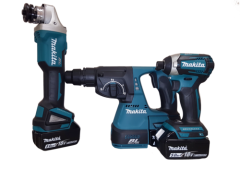 Makita DLX3070TX 18 V 5.0 Ah 3'lü Akülü Kombine Set