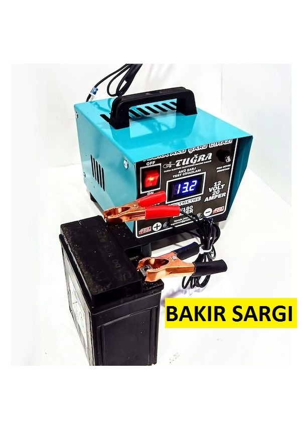 Tuğra Tgr20 Bakır Sargılı 12 Volt 20 Amper Akü Şarj Cihazı Dijital