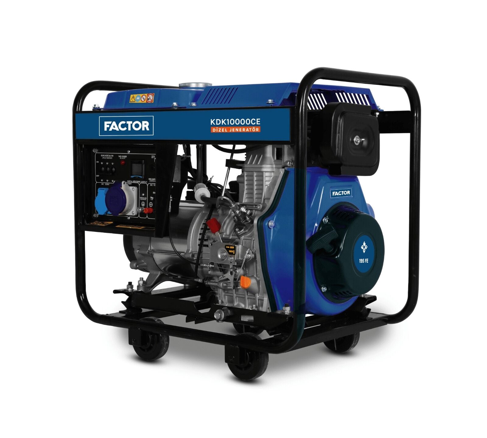 Factor KDK10000CE 9.4 kVA İpli Marşlı Dizel Jeneratör 220V