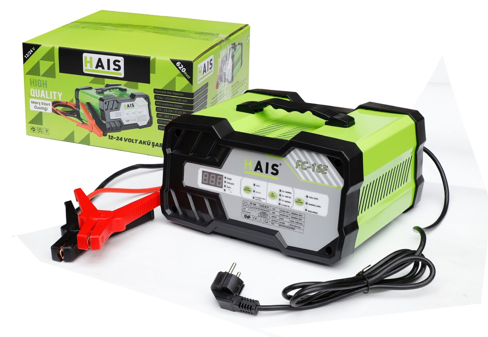 Hais Akıllı 12 - 24 Volt Akü Şarj Cihazı FC-16E