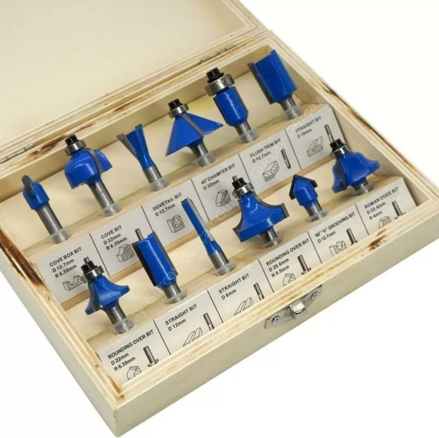 TopShop TH03038 Freze Bıçağı Seti 6 MM 12 Parça