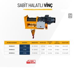 Gebamax 1000 Kg 1 Ton 380 Volt Profesyonel Yerli Vinç