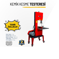Gebamax BMT40380 Et ve Kemik Kesme Testeresi 400mm