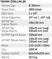 Scheppach HM140L 305mm Kızaklı Gönye Kesme Makinası