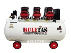 Kuletaş 200 Litre 6 HP Sessiz & Yağsız Premium Kafa Hava Kompresörü