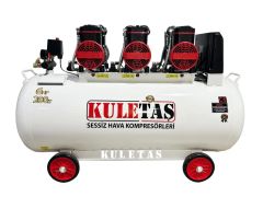 Kuletaş 200 Litre 6 HP Sessiz & Yağsız Premium Kafa Hava Kompresörü