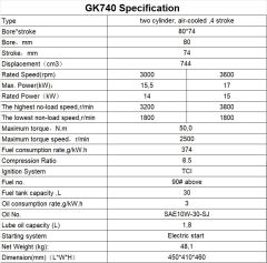 Kama By Reis GK740HE 25hp Kamalı Marşlı Benzinli Motor