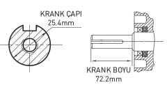 Kama By Reis GK740HE 25hp Kamalı Marşlı Benzinli Motor