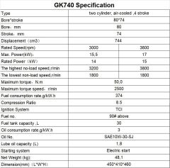 Kama By Reis GK740GHE 25hp Konik Marşlı Benzinli Motor