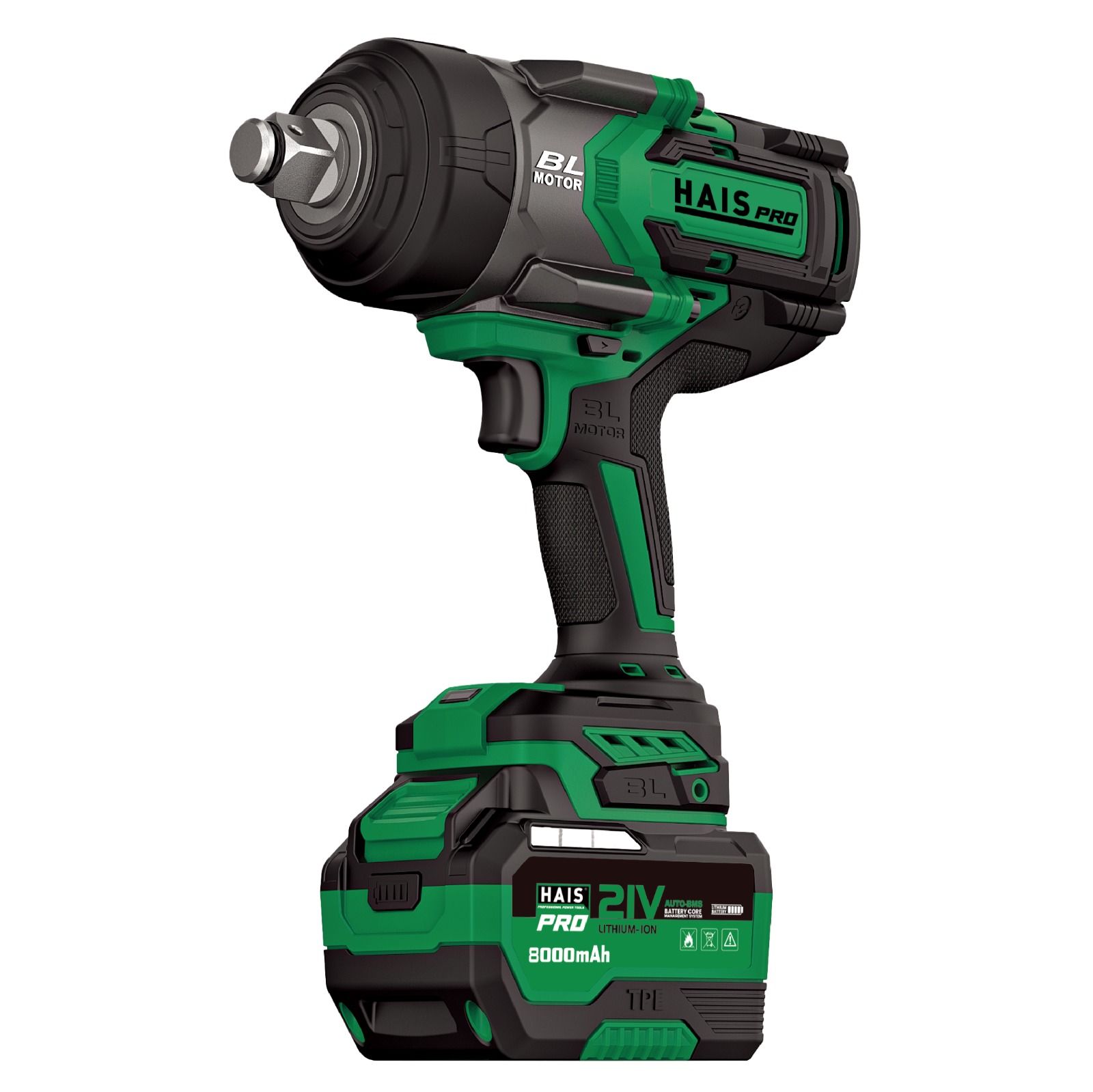 Haispro RB-819 Profesyonel Darbeli 3/4 Somun Sıkma 2000 Nm 21 V 8.0 Ah