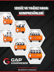 Gap Kompresör GPS1100x3 100 Litre 4,5 hp Yağsız Sessiz Hava Kompresörü