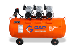 Gap Kompresör GPS750x3-200 200 Litre 3 Hp Yağsız Sessiz Hava Kompresörü