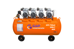 GAP Kompresör 200 lt 4 Hp Sessiz ve Yağsız Hava Kompresörü GPS 750x4/200