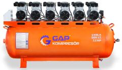 Gap Kompresör 500 Litre 12 Hp Hava Yağsız ve Sessiz Kompresörü