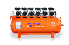 GAP Kompresör 500 lt 12 Hp Sessiz ve Yağsız Hava Kompresörü GPS 1500x6
