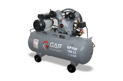 GAP Kompresör GP100 2 Hp 8 Bar 100 LT Çift Kafa Pistonlu Yağlı Hava Kompresörü
