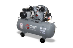 Gap GP100 100 Litre 8 Bar 2 Hp Çift Kafa Yağlı Pistonlu Hava Kompresörü