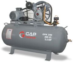 Gap Kompresör 300 Litre 12 Bar 5,5 Hp Hava Kompresörü GPK290 Yağlı Pistonlu Kompresör