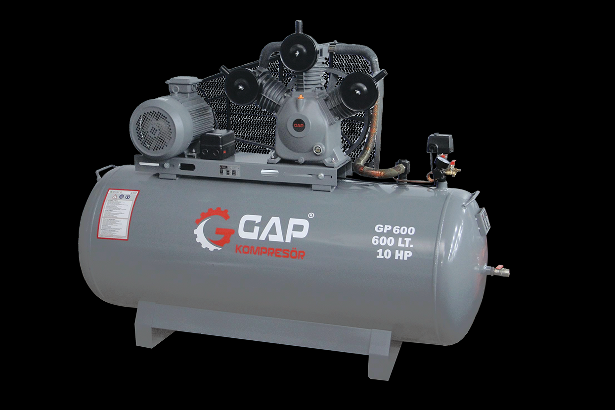 Gap Kompresör GP600 600 Litre 8 Bar 10 HP Yağlı Pistonlu Hava Kompresörü