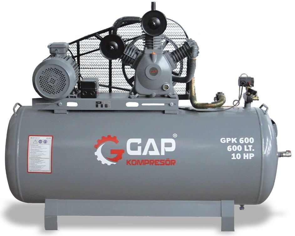 Gap Kompresör 600 Litre 10 Hp 12 Bar Hava Pistonlu Kompresörü
