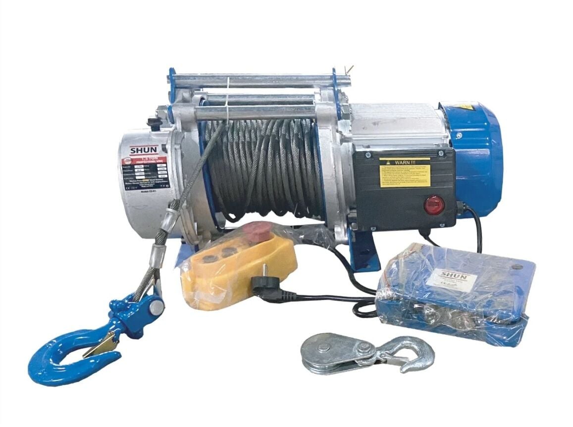 Shun 1500 Kg Profesyonel Vinç 220 Volt 30 Metre 3 HP