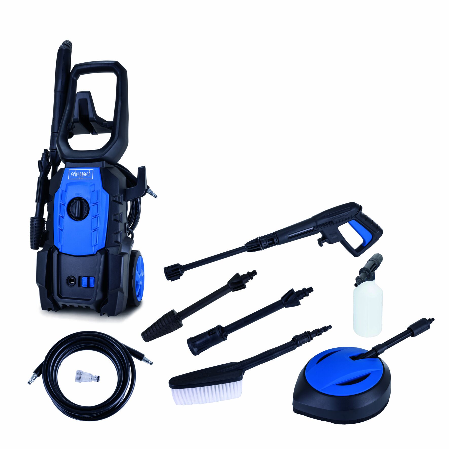 Scheppach HPC1600-Kit 1600W 135Bar Basınçlı Yıkama Makinesi