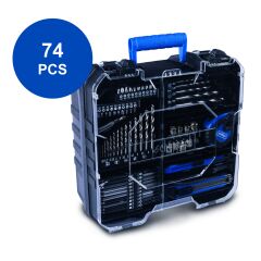 Scheppach Akülü Matkap 74 Parça Aksesuar Seti C-DTB74/1-X