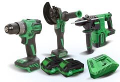 HaisPro Akülü Set - 3'lü Profesyonel Akülü Set + 2X4 Ah Çift Akü - RB-01