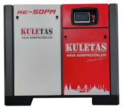 Kuletaş RE-50PM İnvertör Motorlu Endüstriyel Vidalı Hava Kompresörü 50 Hp
