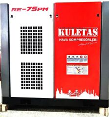 Kuletaş RE-75PM İnvertör Motorlu Endüstriyel Vidalı Hava Kompresörü 75 Hp