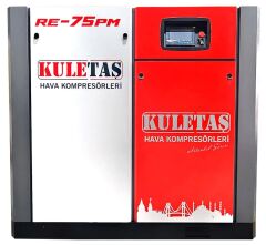Kuletaş RE-75PM İnvertör Motorlu Endüstriyel Vidalı Hava Kompresörü 75 Hp