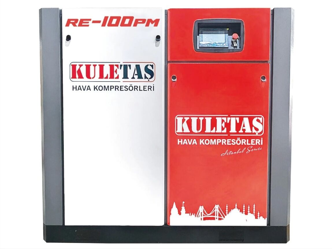 Kuletaş RE-100PM İnvertör Motorlu Endüstriyel Vidalı Hava Kompresörü 100 Hp