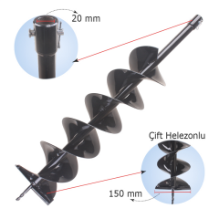 General Power BC-AG150 Toprak Burgu Ucu 15 cm