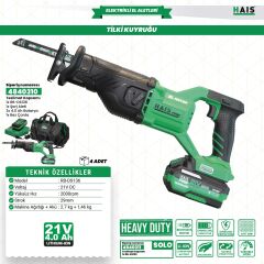 Haispro RB-DS136 Akülü Tilki Kuyruğu Testere 21 V 4.0 Ah Çift Akü