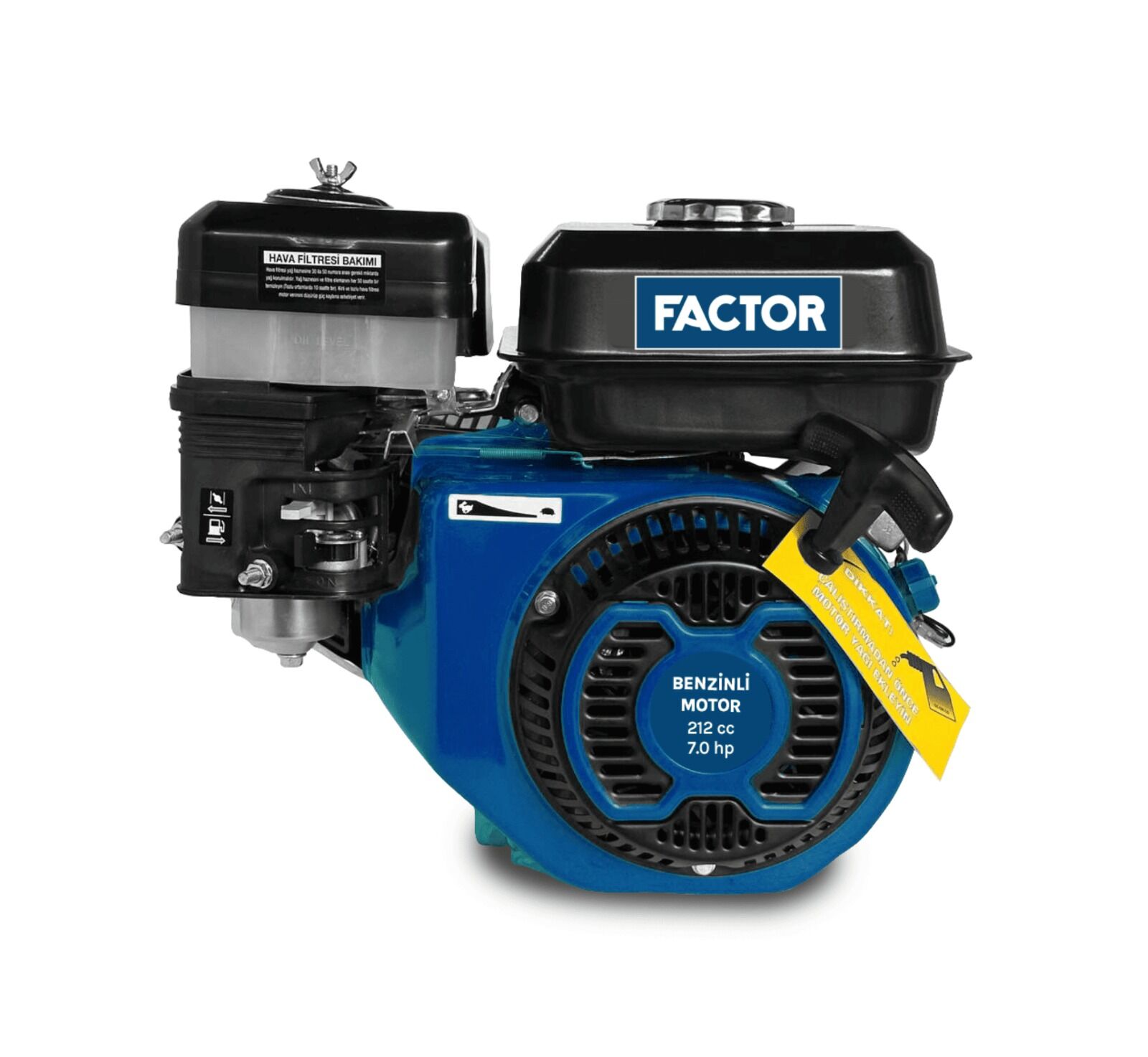 Factor GK210 7hp Kamalı İpli Benzinli Motor