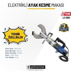 GEBAMAX ELEKTRİKLİ HİDROLİK AYAK KESME MAKASI LZ-120C