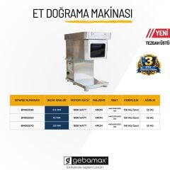 Gebamax 20 mm 220 Volt Kuşbaşı Kesim Et Kesme Makinesi