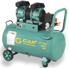 Gap Kompresör 50 Litre 2 Hp Hava Kompresörü GPY1500 Yağsız Sessiz Hızlı Kompresör