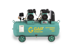 Gap GPY1500X2-100 100 Litre 4 Hp Yüksek Emişli-Hızlı Yağsız Sessiz Hava Kompresörü